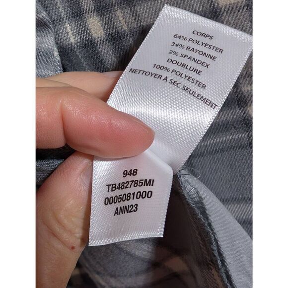 Treasure & Bond Women's Gray Plaid Pattern Long-Sleeve Blazer Jacket Size M - Picture 8 of 10